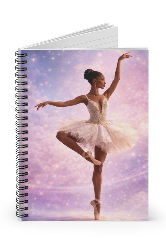 Ballerina Ballet Spiral Notebook — Ruled Dance Journal for Dancers & Students by Grace Canvas Shop