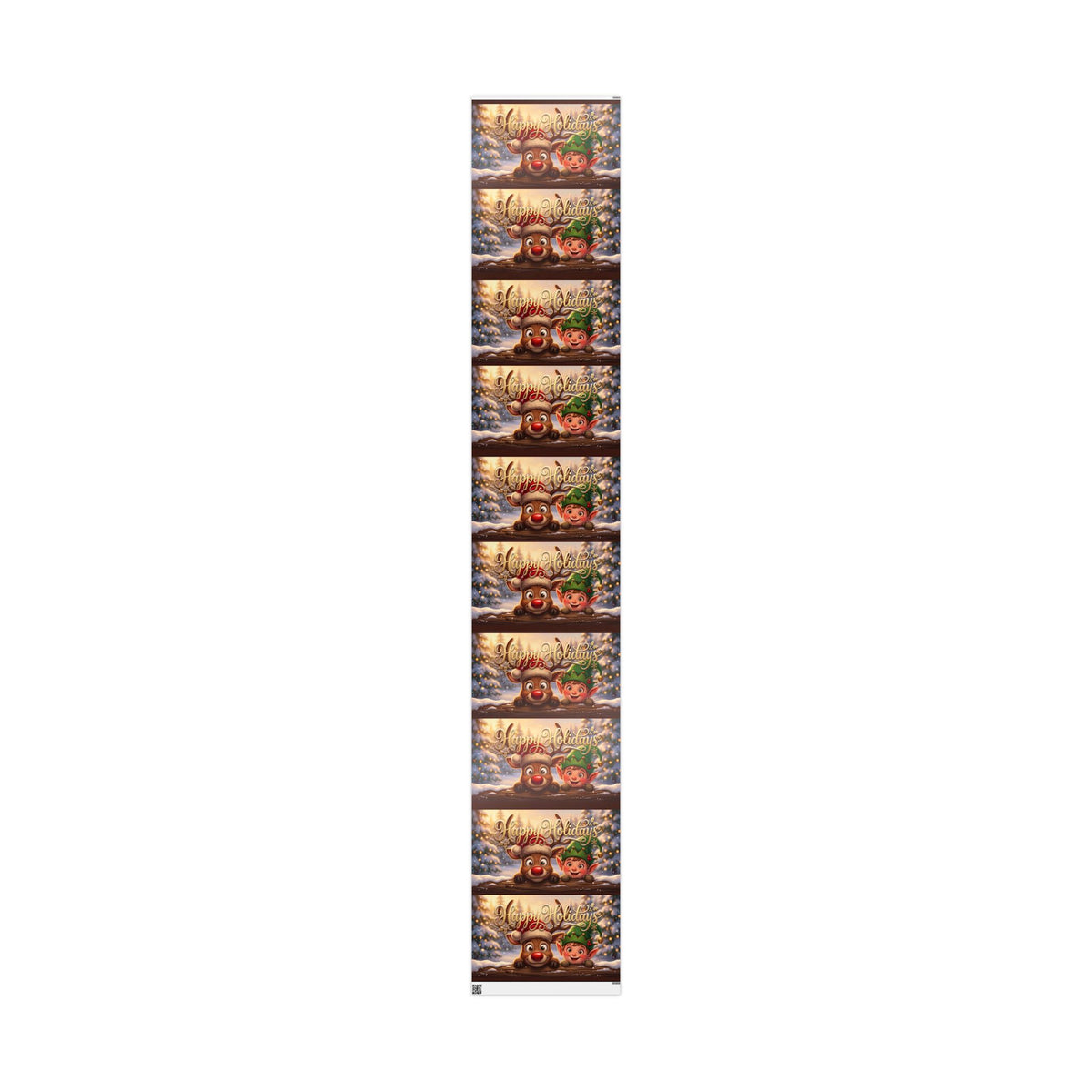 "Happy Holidays" Reindeer & Elf Gift Wrap