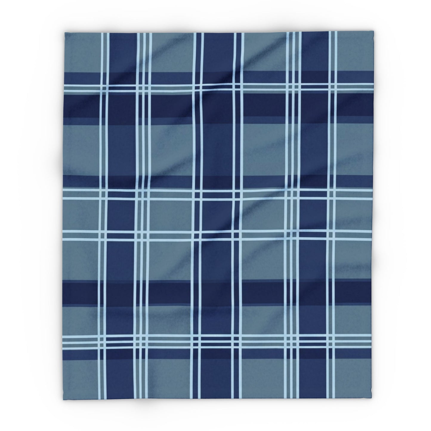 Blue Plaid Arctic Fleece Blanket