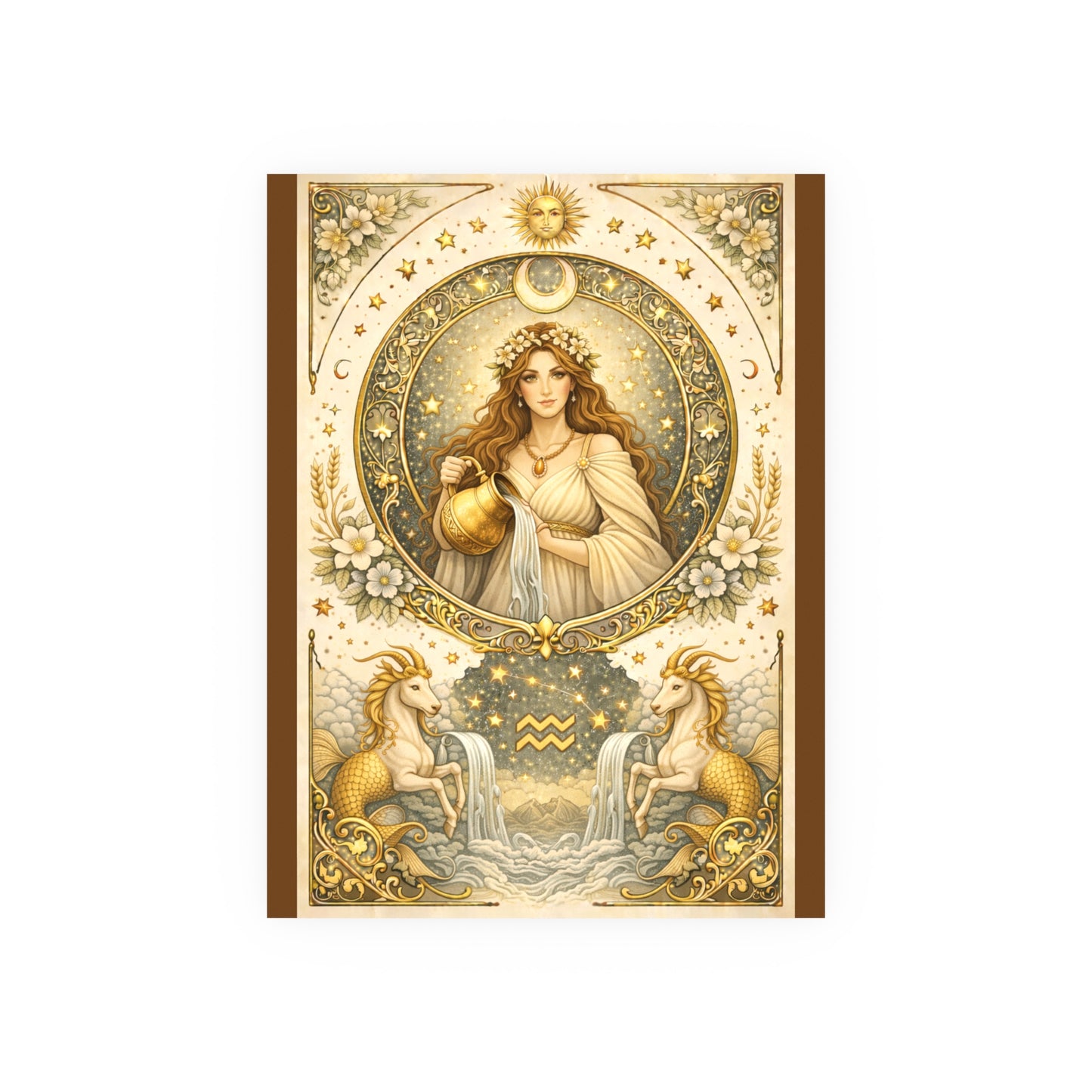 Celestial Aquarius Goddess Art Poster