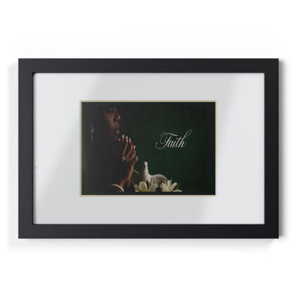 Faith Framed Poster — Inspirational Prayer Wall Art (Black Frame)