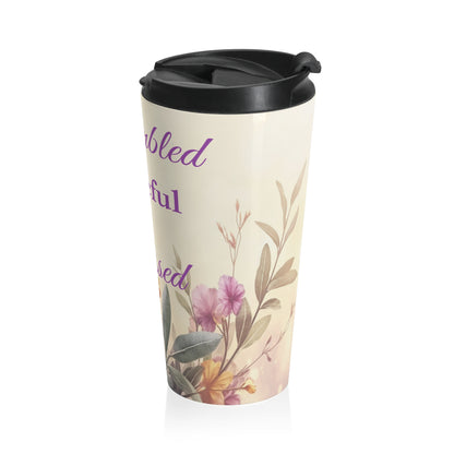 Humbled Grateful & Blessed Stainless Steel Travel Mug