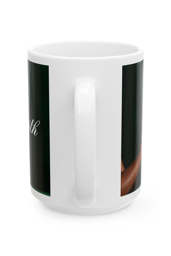 Faith Spiritual Empowerment Ceramic Mug by Grace Canvas.shop