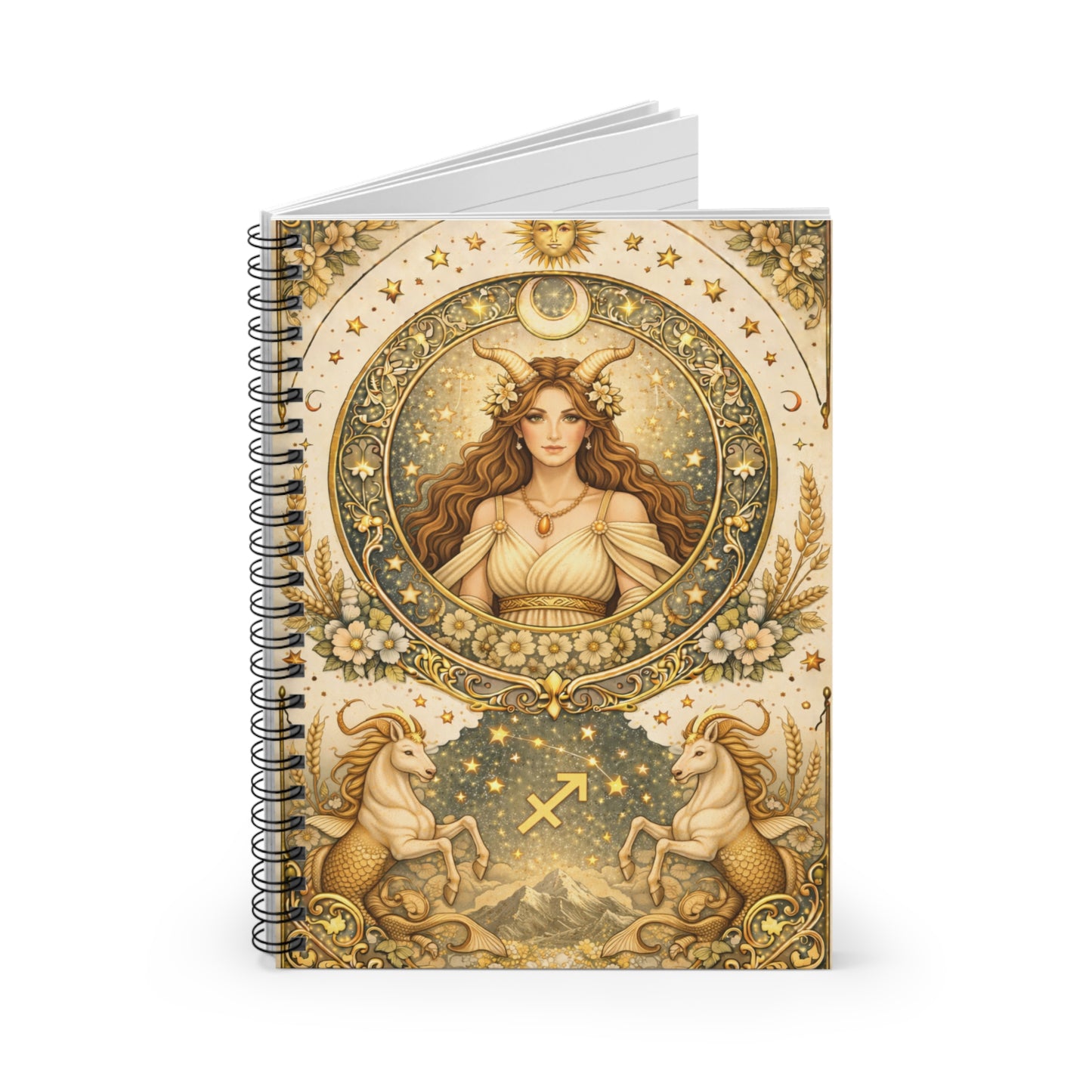 Celstial Capricorn Spiral Notebook