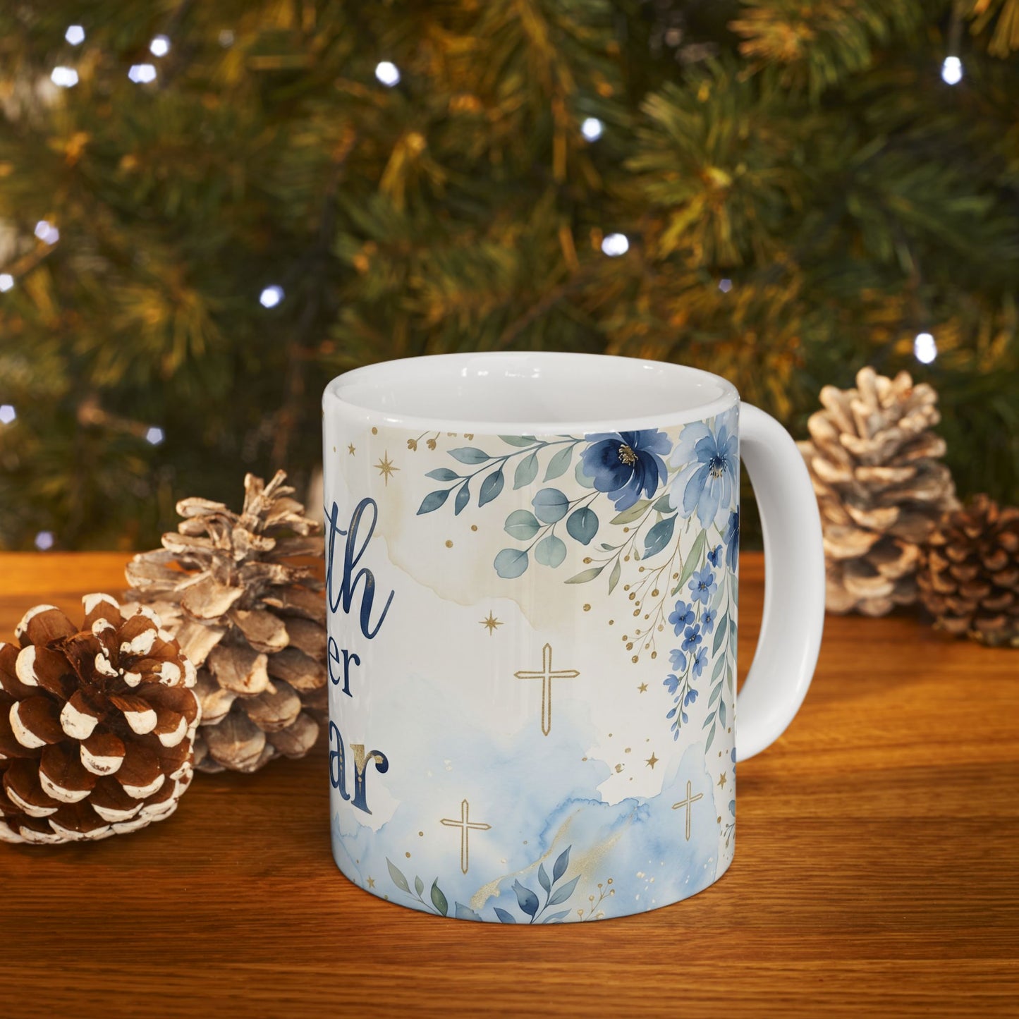 Faith Over Fear Ceramic Mug — Inspirational Christian Coffee Mug (11oz & 15oz)