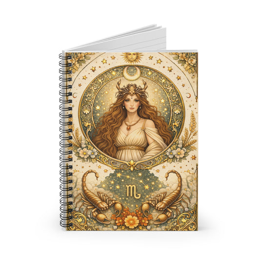 Celestial Scorpio Ruled Spiral Notebook