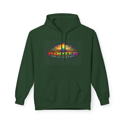 Rooted in Christ Hoodie —Unisex Christian Cross Faith Sweatshirt