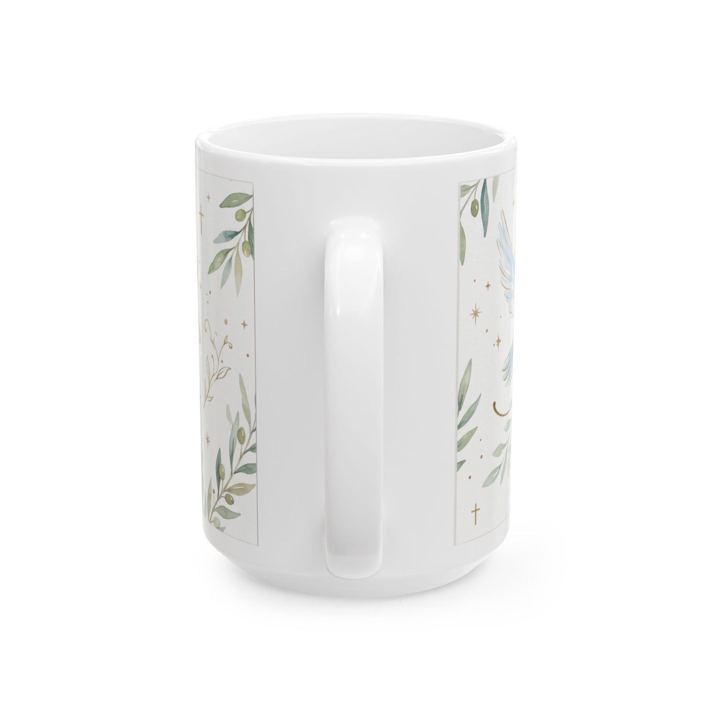 Be Still Ceramic Mug — Floral Inspirational Coffee Cup (11oz & 15oz)