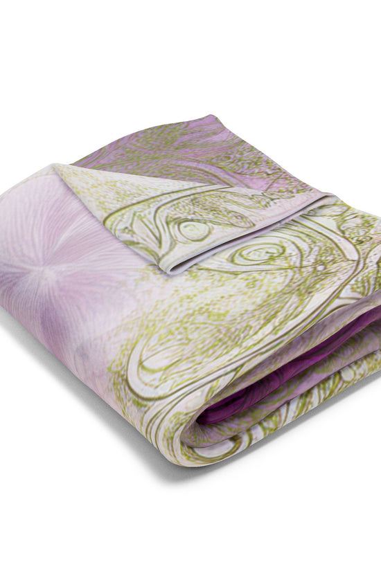 Floral Pink Vintage Fleece Blanket
