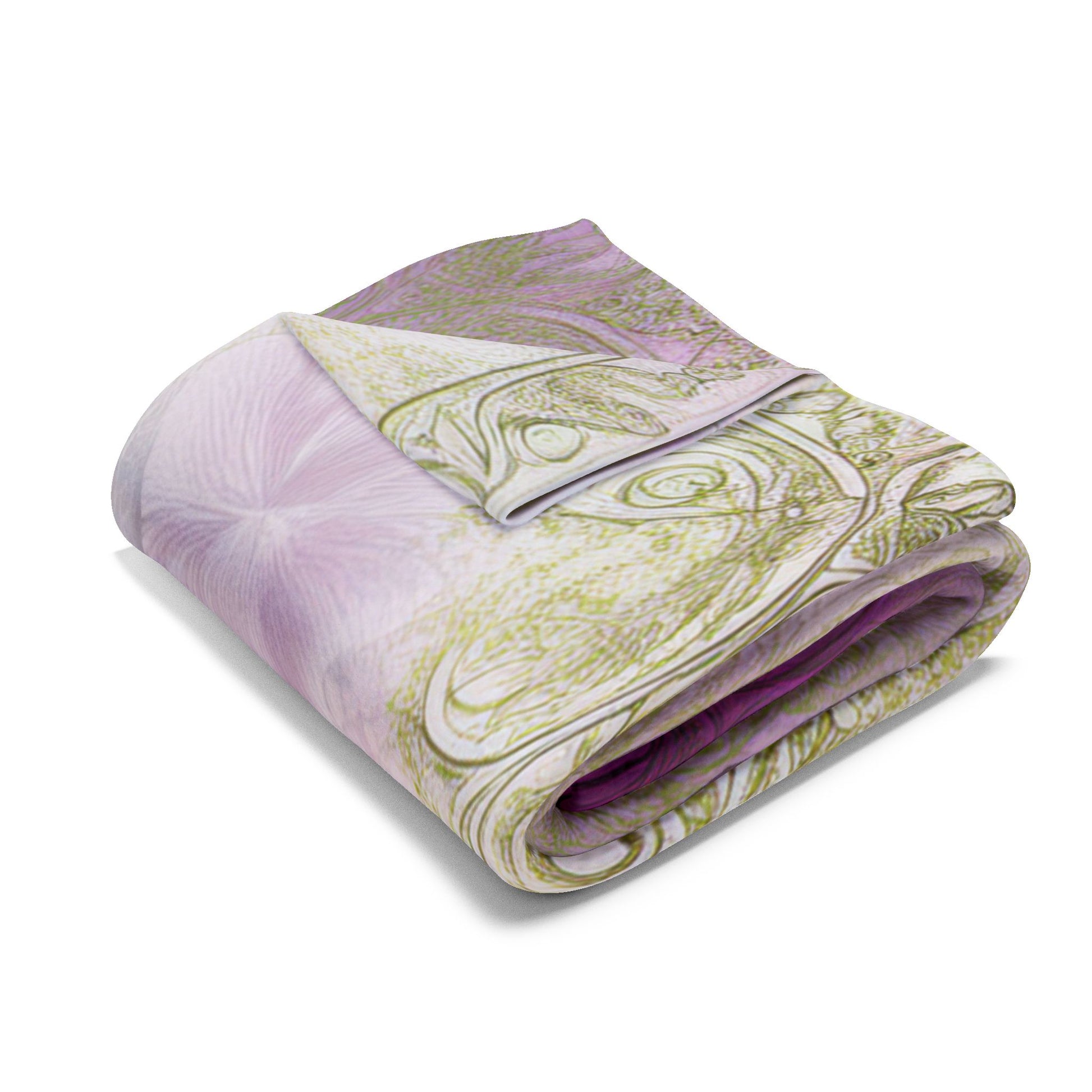 Floral Pink Vintage Fleece Blanket