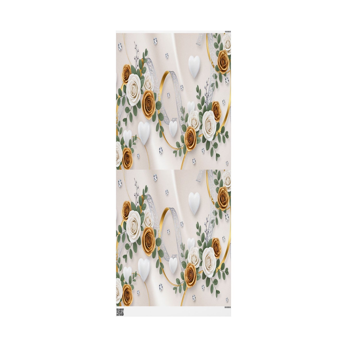 Floral Hearts Gift Wrap for Weddings & Anniversaries