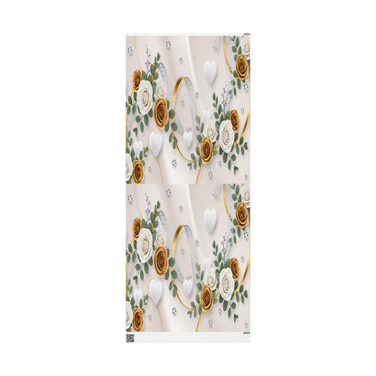 Floral Hearts Gift Wrap for Weddings & Anniversaries