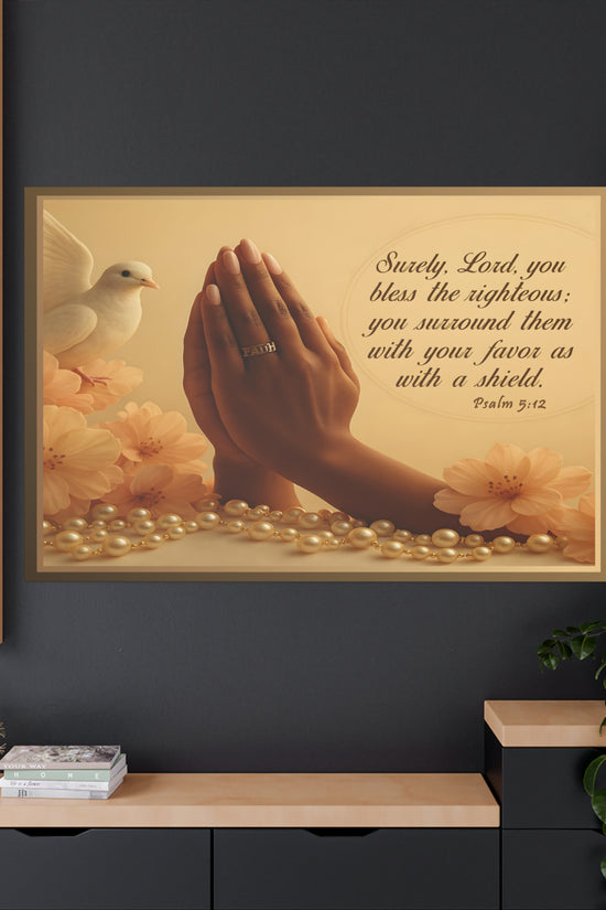 Psalm 5:12 Inspirational Print by Grace Canvas