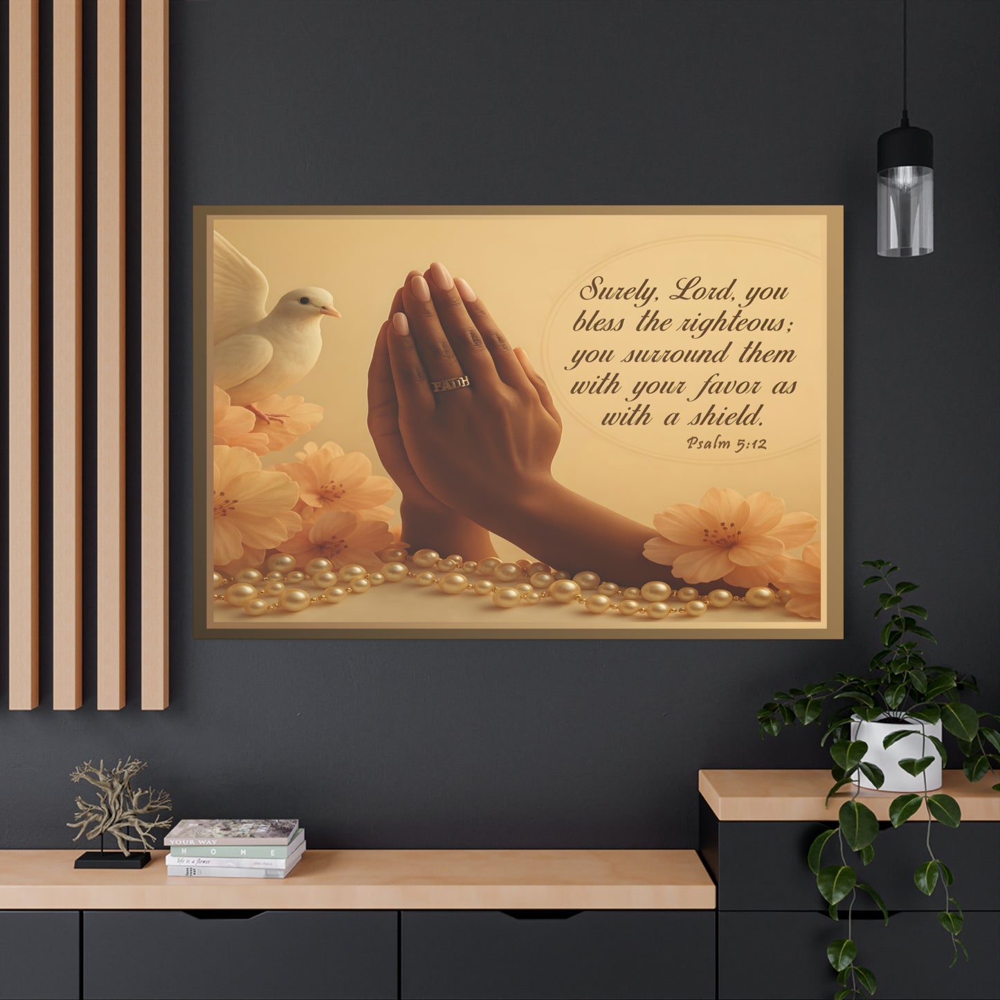 Psalm 5:12 Inspirational Print by Grace Canvas