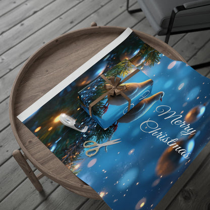 Holiday Night Forest Wrapping Paper — Blue Christmas Gift Wrap