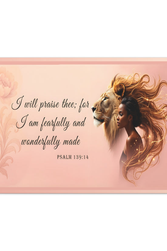 I am Fearfully and Wonderfully Made Psalm 139:14 Verse Wall Art by Grace Canvas