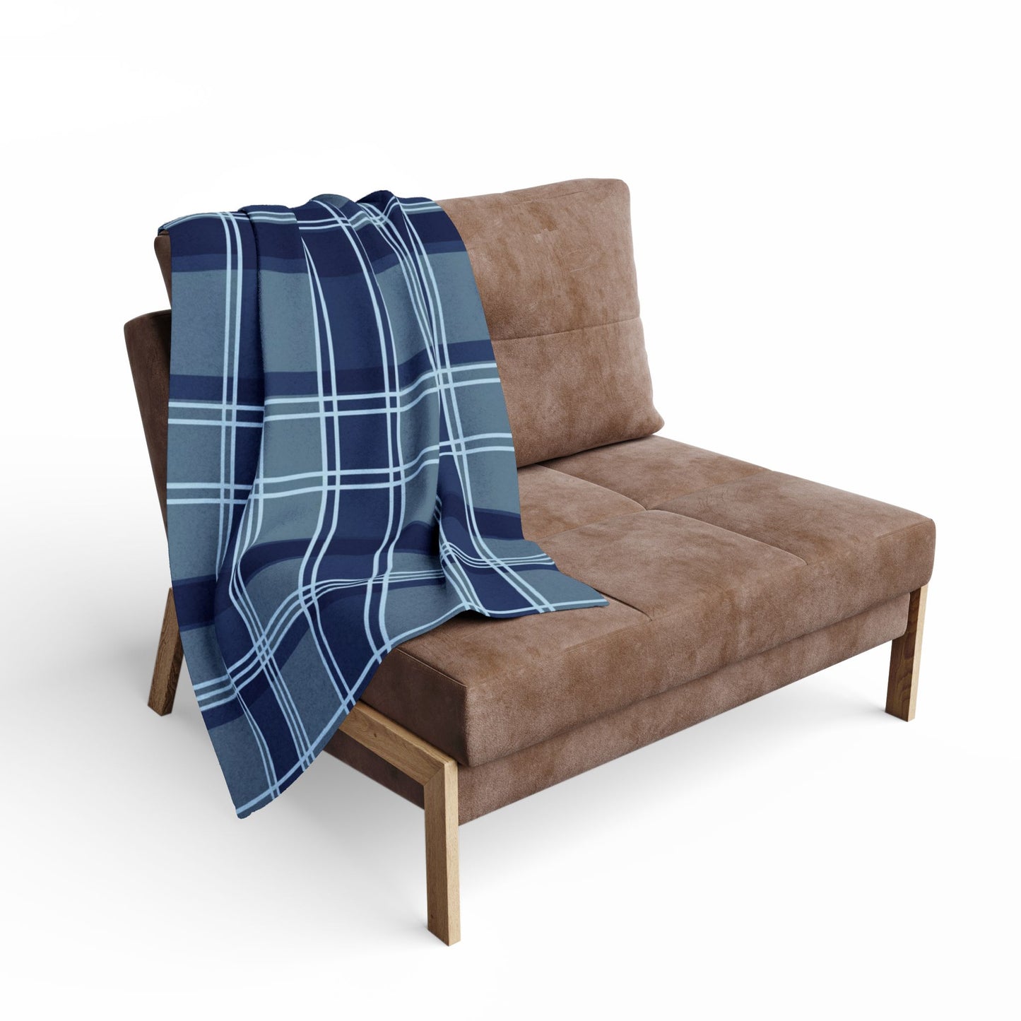 Blue Plaid Arctic Fleece Blanket