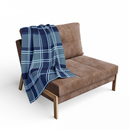 Blue Plaid Arctic Fleece Blanket