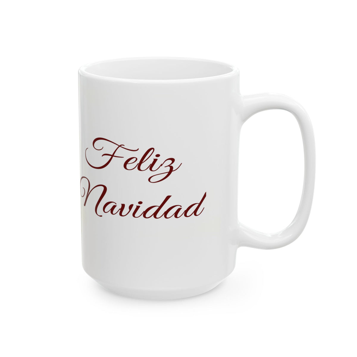 Feliz Navidad Cute Customized Ceramic Mug with Lamb Design by Grace Canvas.shop