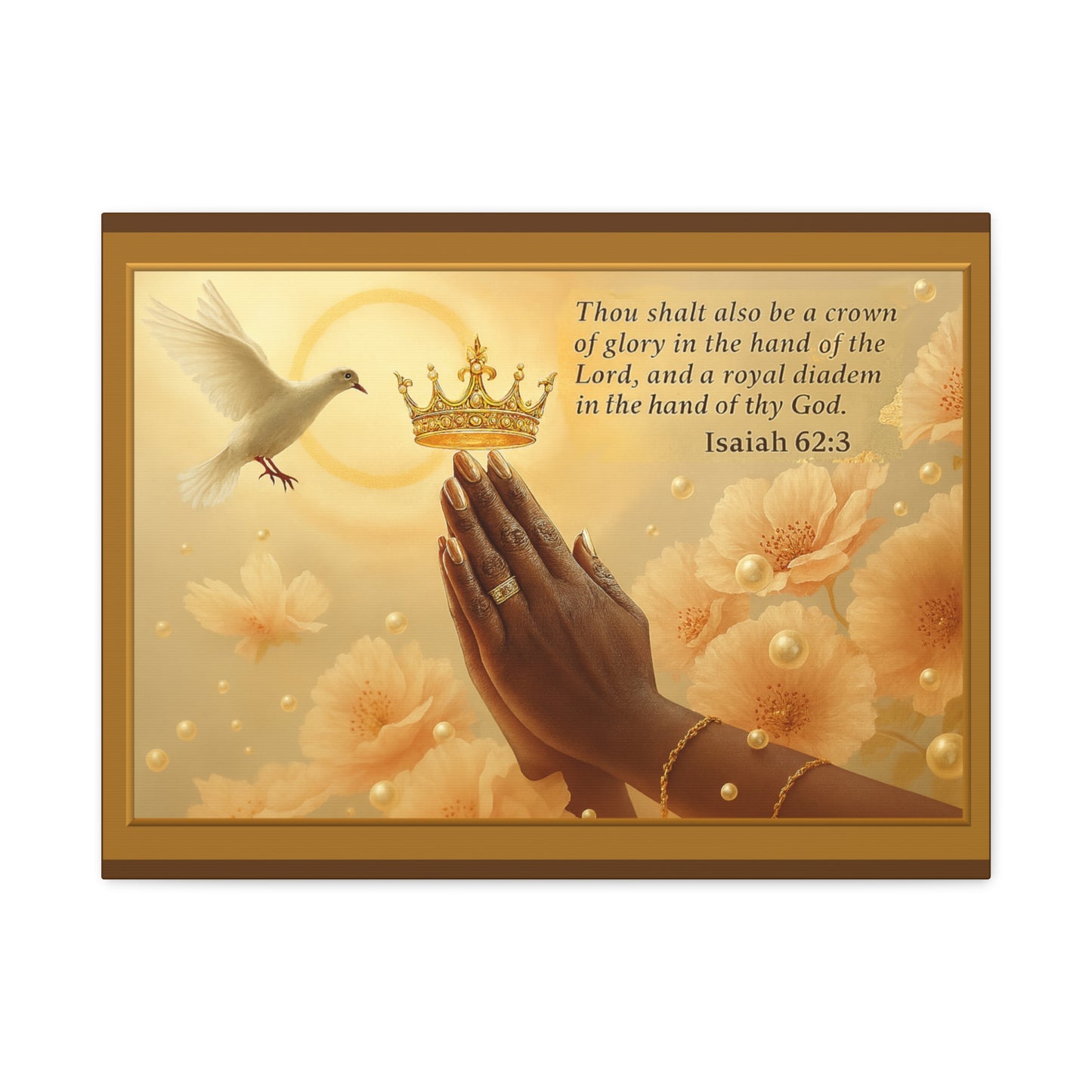 A Crown of Glory Isaiah 62:3 Inspiration Wall Art Print by Grace Canvas
