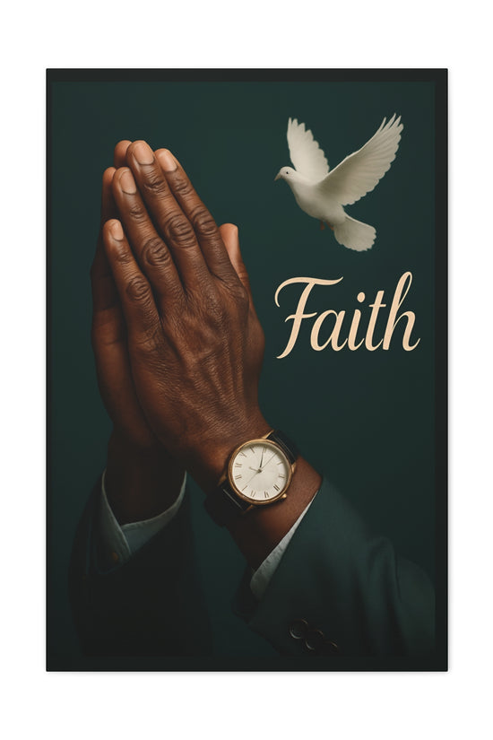 Man's Faith Inspirational Prayer Canvas Wall Art by Grace Canvas Shop