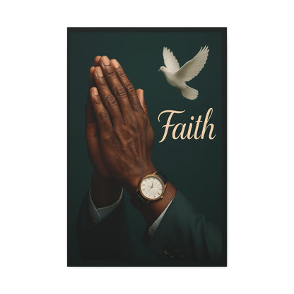 Man's Faith Inspirational Prayer Canvas Wall Art by Grace Canvas Shop