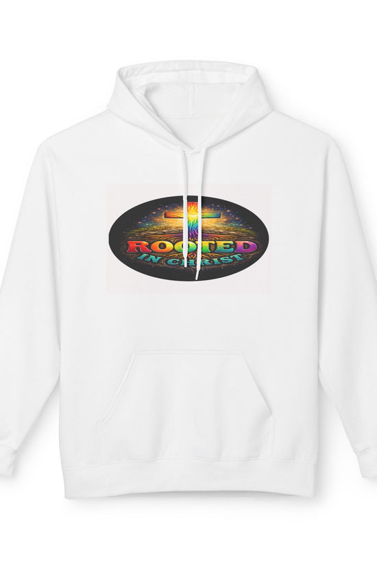 Rooted in Christ Hoodie —Unisex Christian Cross Faith Sweatshirt by Grace Canvas.shop