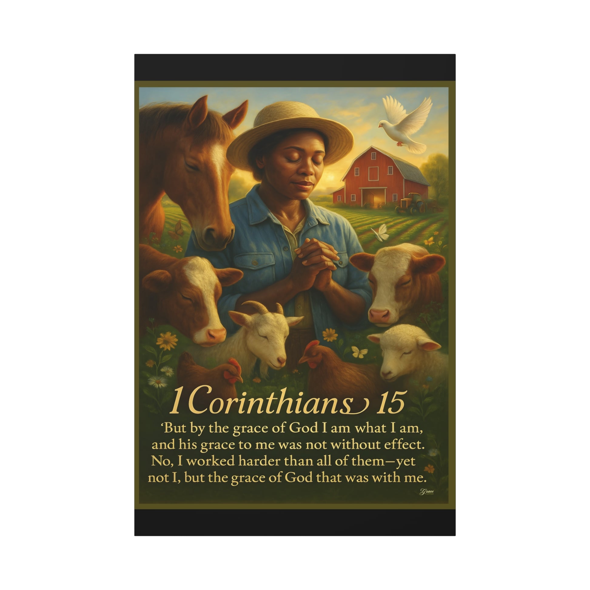 Farm & Faith 1 Corinthians 15 Inspirational Canvas Wall Art by Grace Canvas.shop