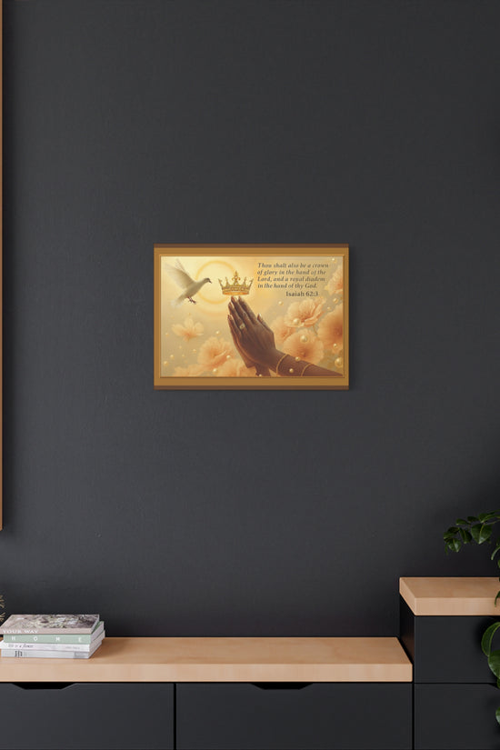 A Crown of Glory Isaiah 62:3 Inspiration Wall Art Print by Grace Canvas