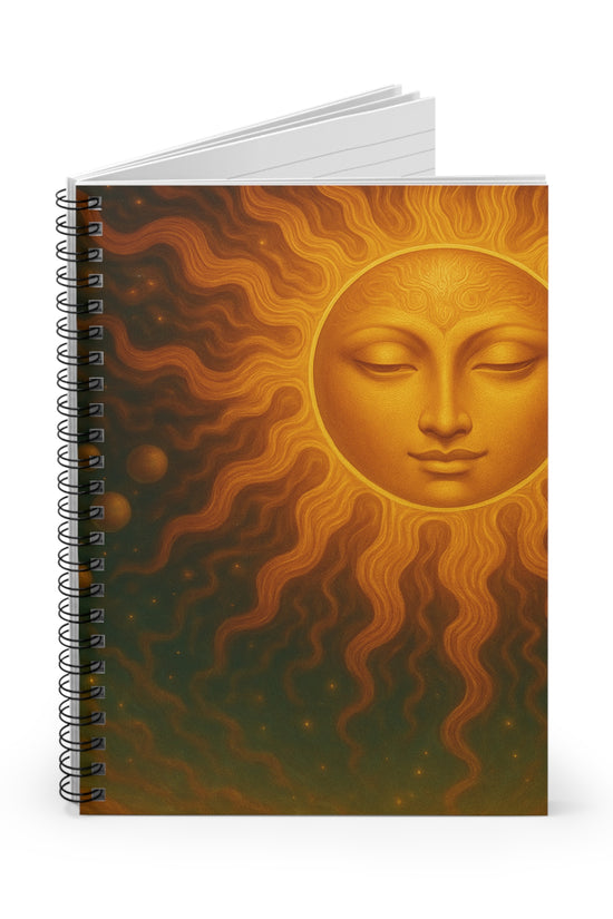 Mystical Sun Softcover Spiral Notebook by Grace Canvas