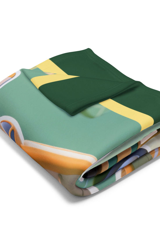 Kids Transport Fleece Blanket — Cute Plane, Car & Train Nursery Throw by Grace Canvas Shop