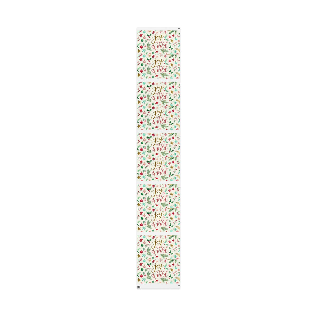 Joy to the World Christmas Wrapping Paper — Festive Watercolor Ornaments & Pine