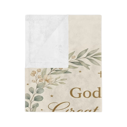 God Has Great Plans For Me Velveteen Blanket
