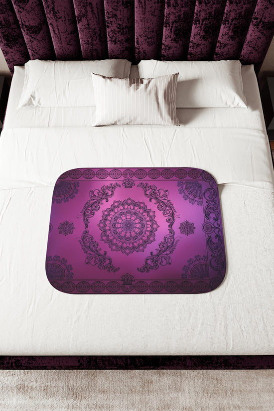 Cozy Mandala Sherpa Throw Blanket by Grace Canvas Shop