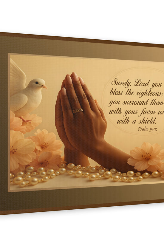 Psalm 5:12 Inspirational Print by Grace Canvas