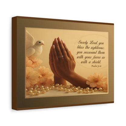Psalm 5:12 Inspirational Print by Grace Canvas