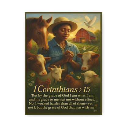 Farm & Faith 1 Corinthians 15 Inspirational Canvas Wall Art by Grace Canvas.shop