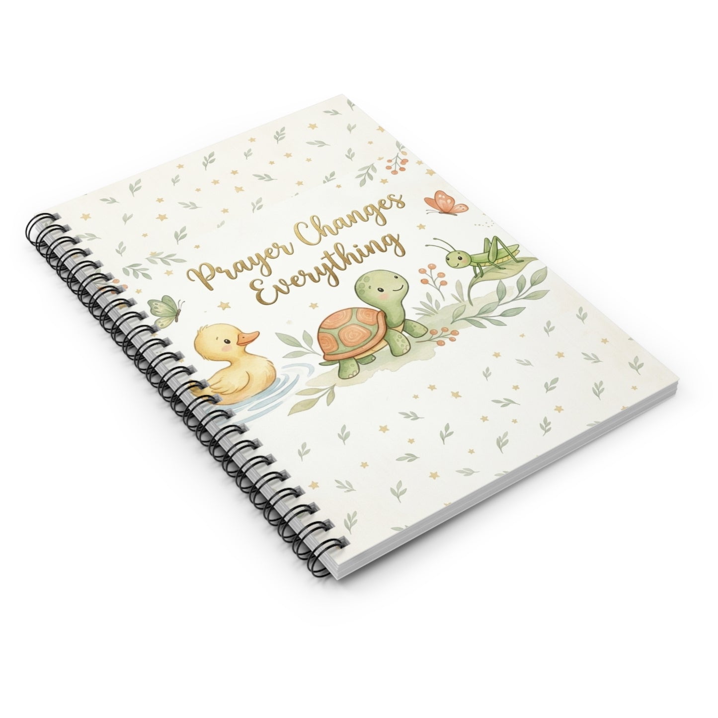 Prayer Changes Everything Spiral Notebook — Cute Animal Christian Journal