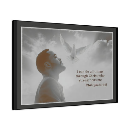 I Can Do All Things Through Christ Phillipians 4:13 Verse Wall Art by Grace Canvas