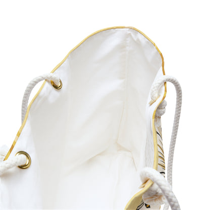 Golden Floral Weekender Bag — Butterflies & Bees Travel Tote