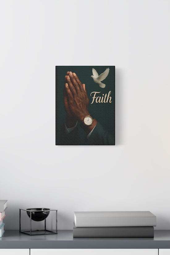 Man's Faith Inspirational Prayer Canvas Wall Art by Grace Canvas Shop