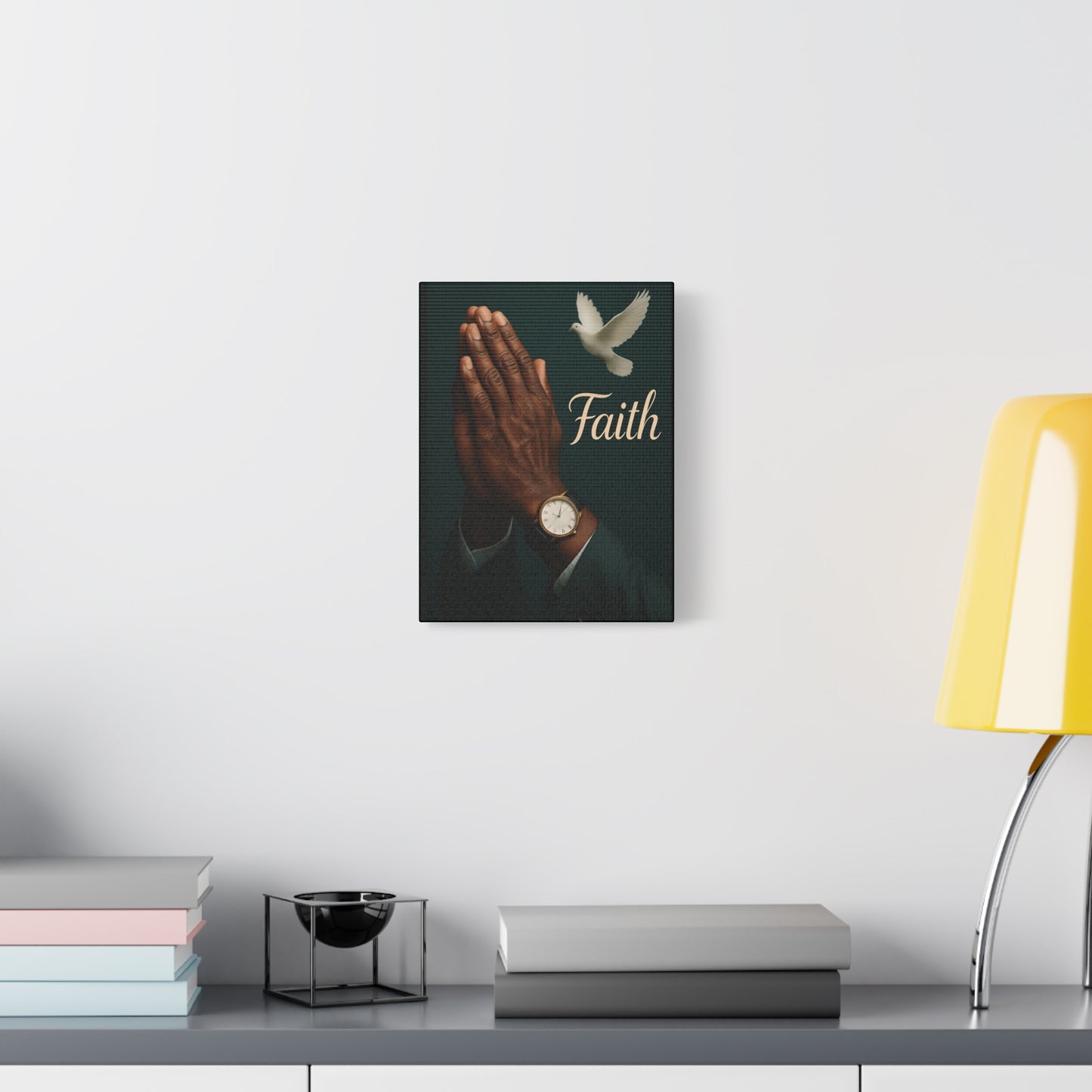 Man's Faith Inspirational Prayer Canvas Wall Art by Grace Canvas Shop