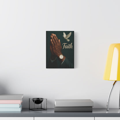 Man's Faith Inspirational Prayer Canvas Wall Art by Grace Canvas Shop