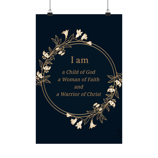 Woman of Faith Poster - Matte Vertical Print by Grace Canvas Shop
