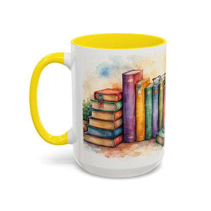 Watercolor Book Lovers Coffee Mug (11/15oz)