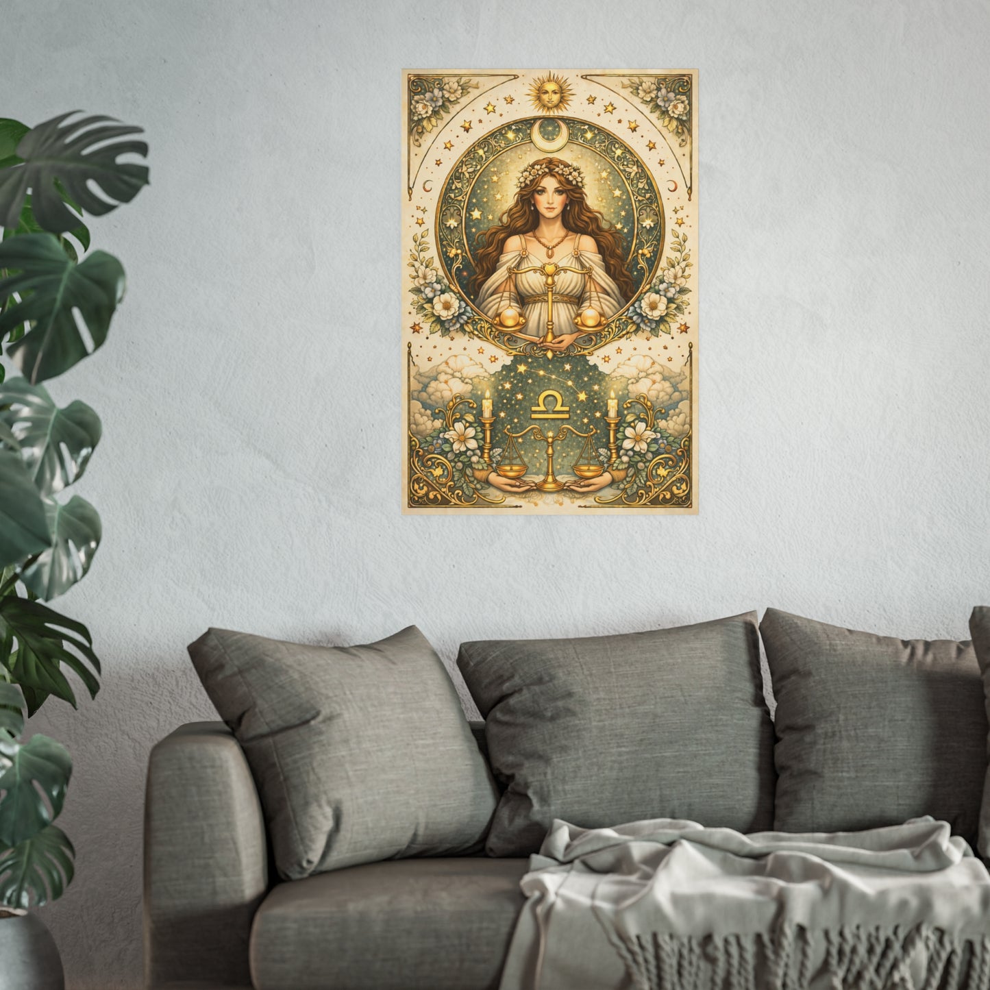 Celestial Libra Zodiac Art Print