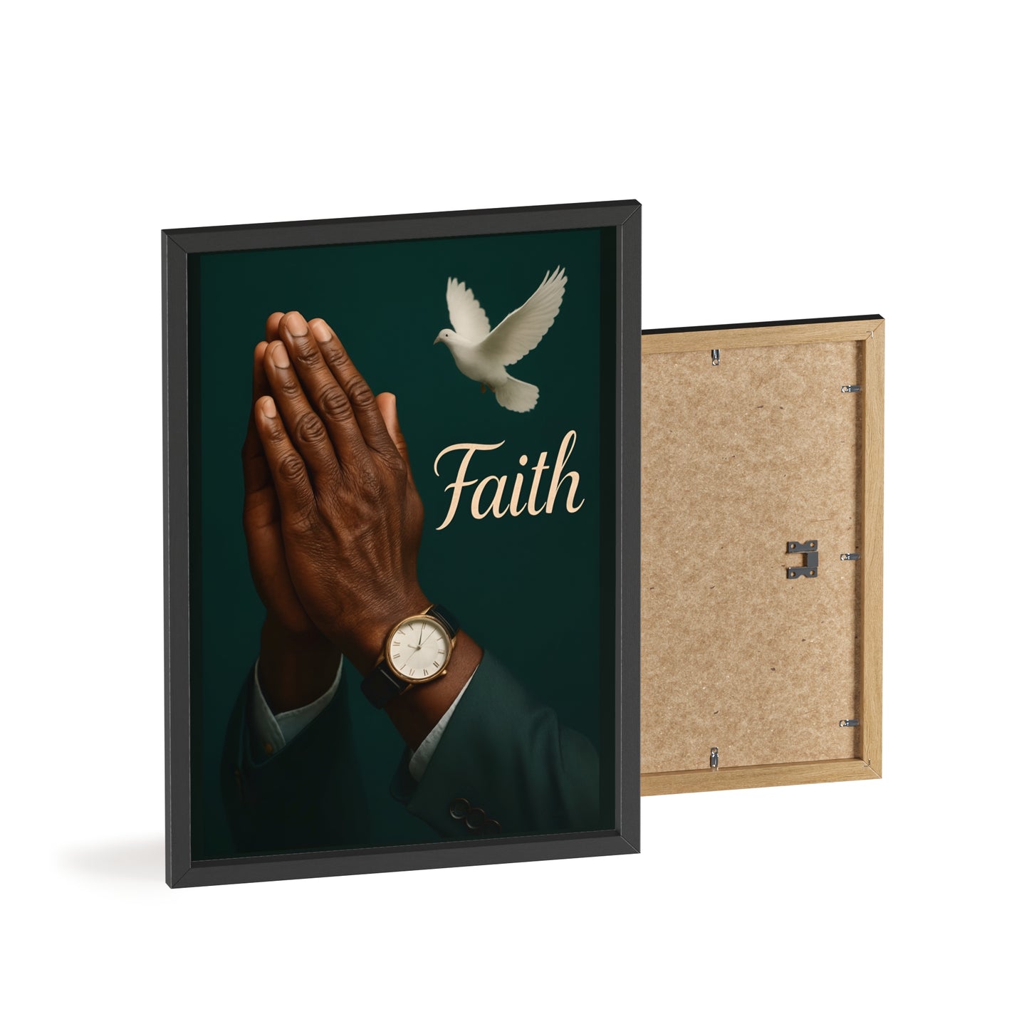 Man's Faith Prayer Framed Poster