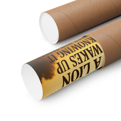 Motivational Poster — "Every Morning a Lion Wakes Up" Matte Print