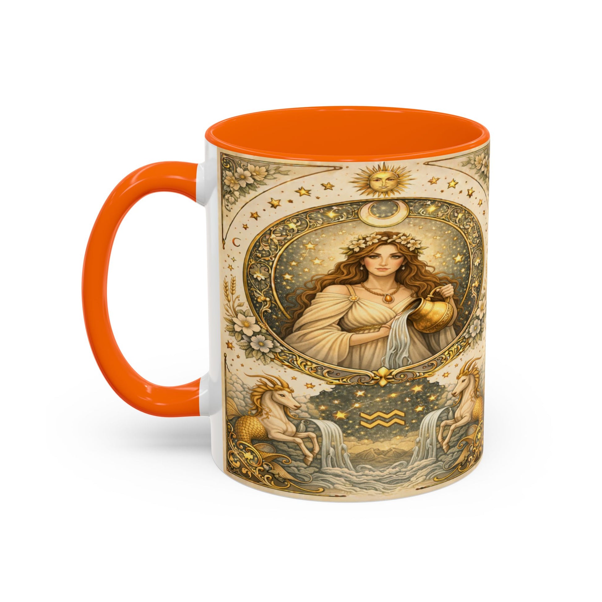 Celestial Aquarius Art Coffee Cup (11/15oz) by Grace Canvas Shop