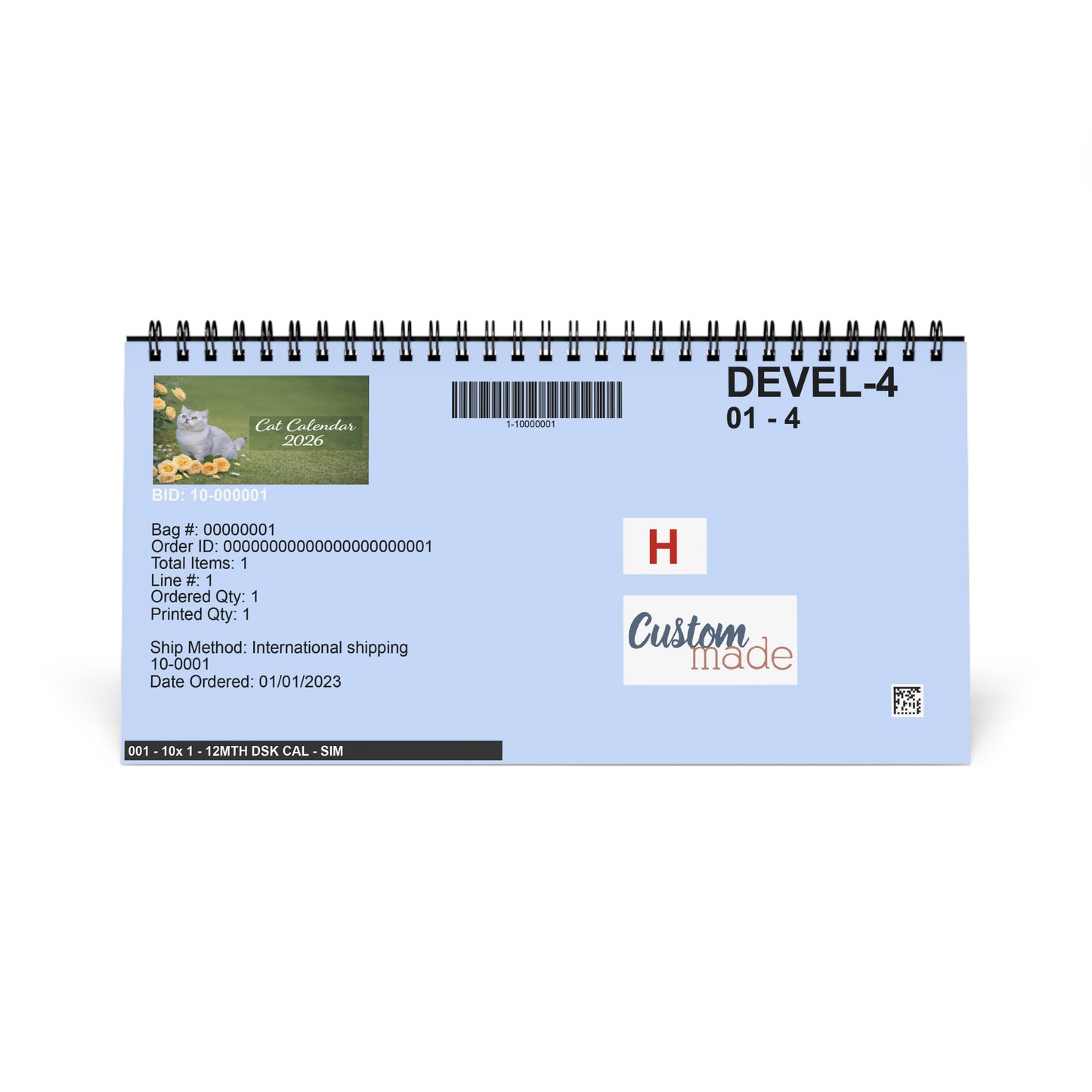 Cat Calendar 2026 Desktop Calendar — Floral Cat Desk Calendar for Cat Lovers